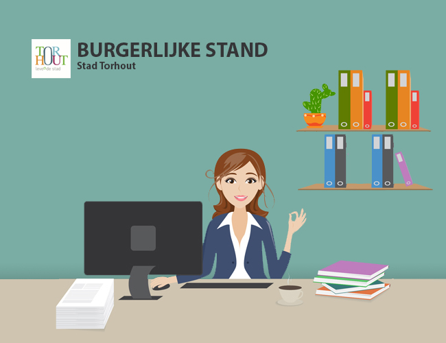 businesswoman charactor at office desk